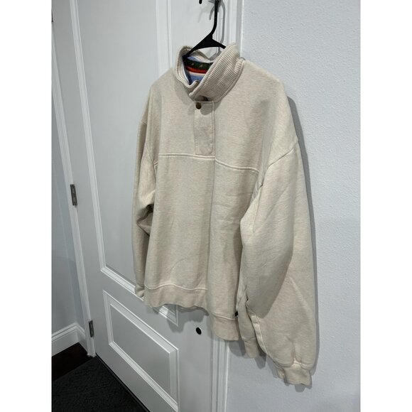 Orvis Snap Quarter Zip Pullover Sweatshirt Oatmeal Heather Sz XXL Relaxed Staple - Picture 3 of 10